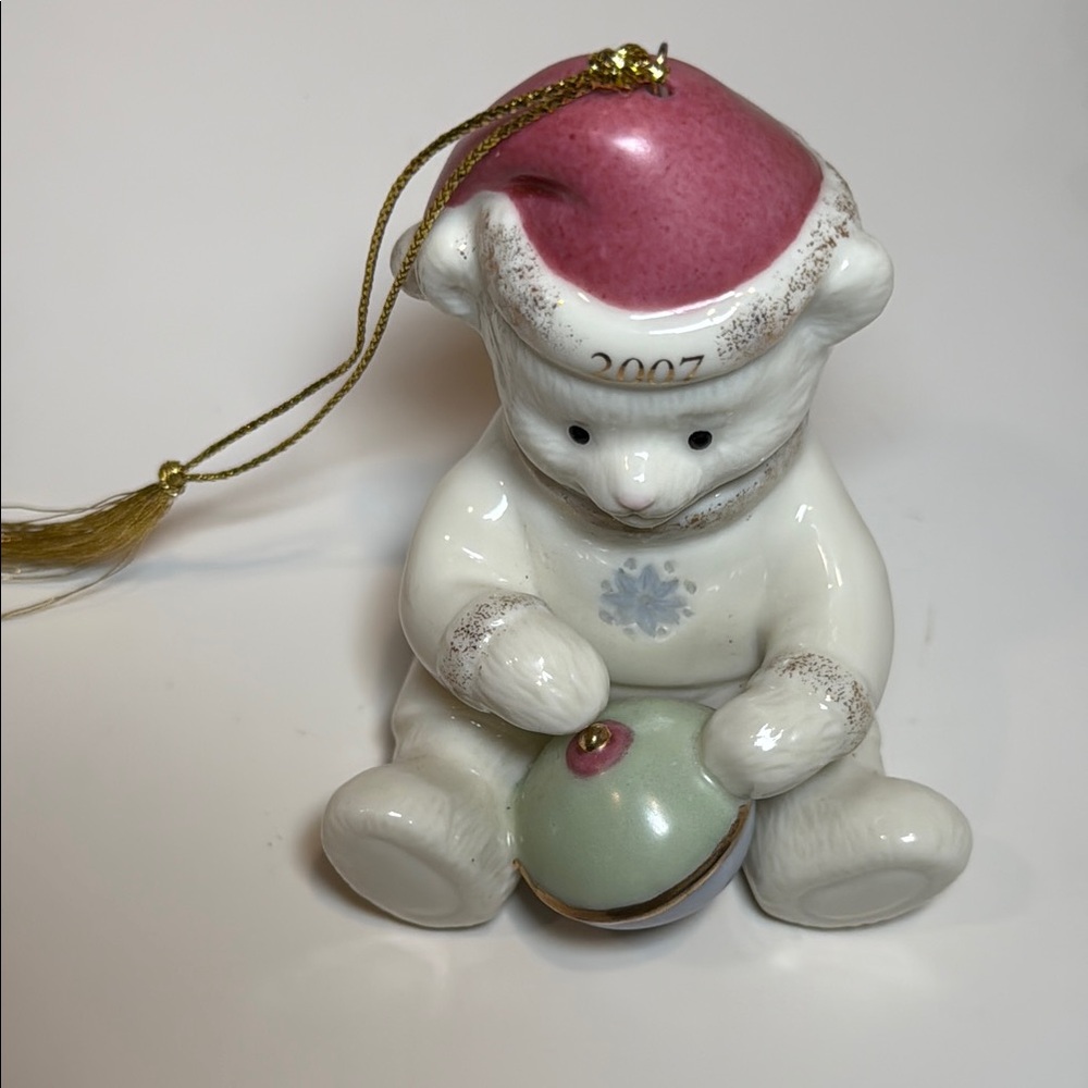 Lenox 2007 Teddy with Pink Hat - Picture 10 of 12